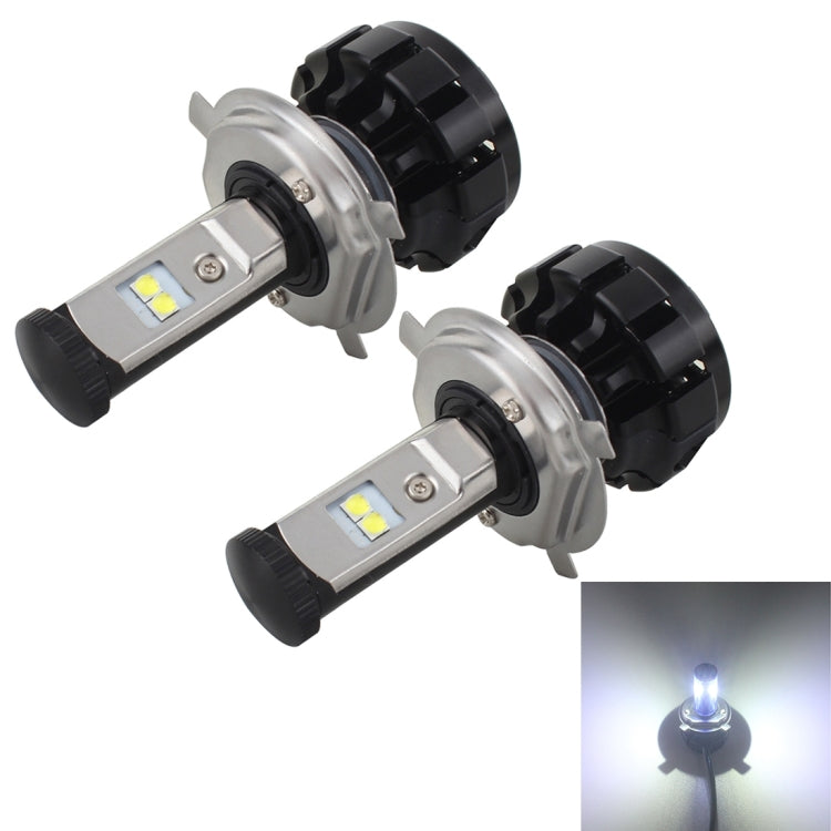 2 PCS H4 40W 4800 LM 8000K IP67 Car Headlight with 4 CREE XPL Lamps, DC 9-30V