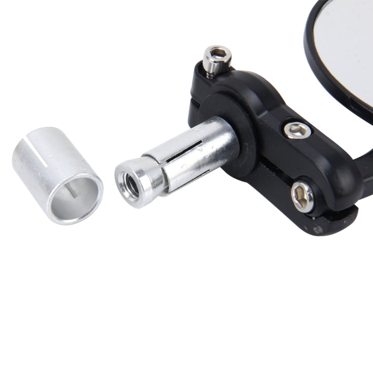 2 PCS Motorcycle Electromobile Universal ABS Shell Holder Round Shape Rear VIew Mirror