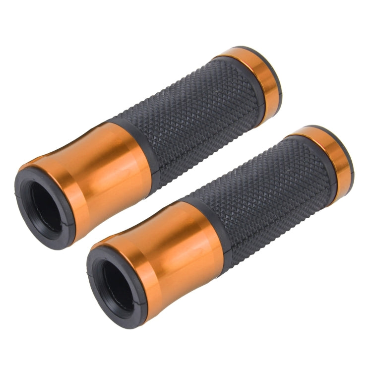 2 PCS Motorcycle Universal Net Texture Metal Right and Left Handle Bar Grips with Rubber Cover