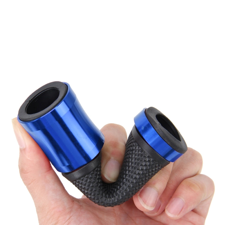 2 PCS Motorcycle Universal Net Texture Metal Right and Left Handle Bar Grips with Rubber Cover