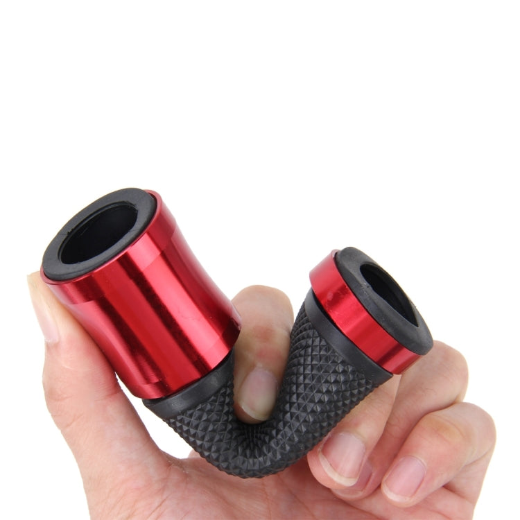 2 PCS Motorcycle Universal Net Texture Metal Right and Left Handle Bar Grips with Rubber Cover