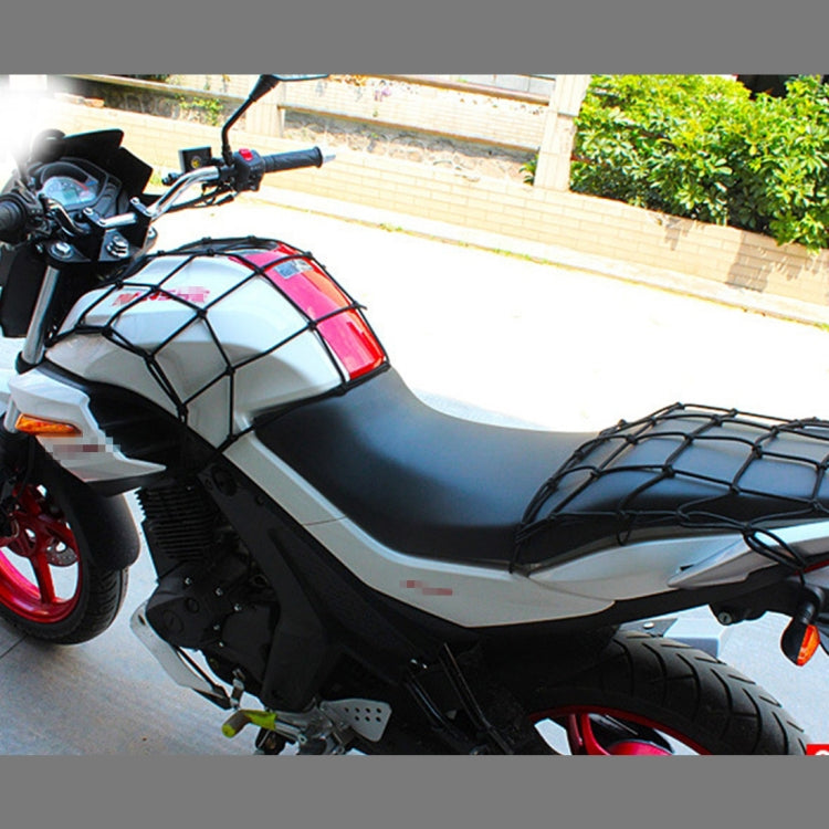 Motorcycle Rubber Fix Net with 6 Plastic Hooks, Size:40×40cm