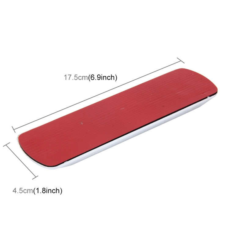 2 PCS Car Plastic Decorative Sticker, Size: 17.5 x 4.5cm(Silver)