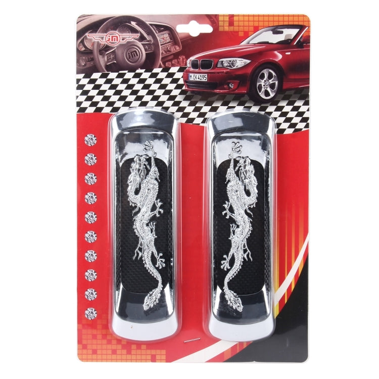 2 PCS Car Plastic Decorative Sticker, Size: 17.5 x 4.5cm(Silver)