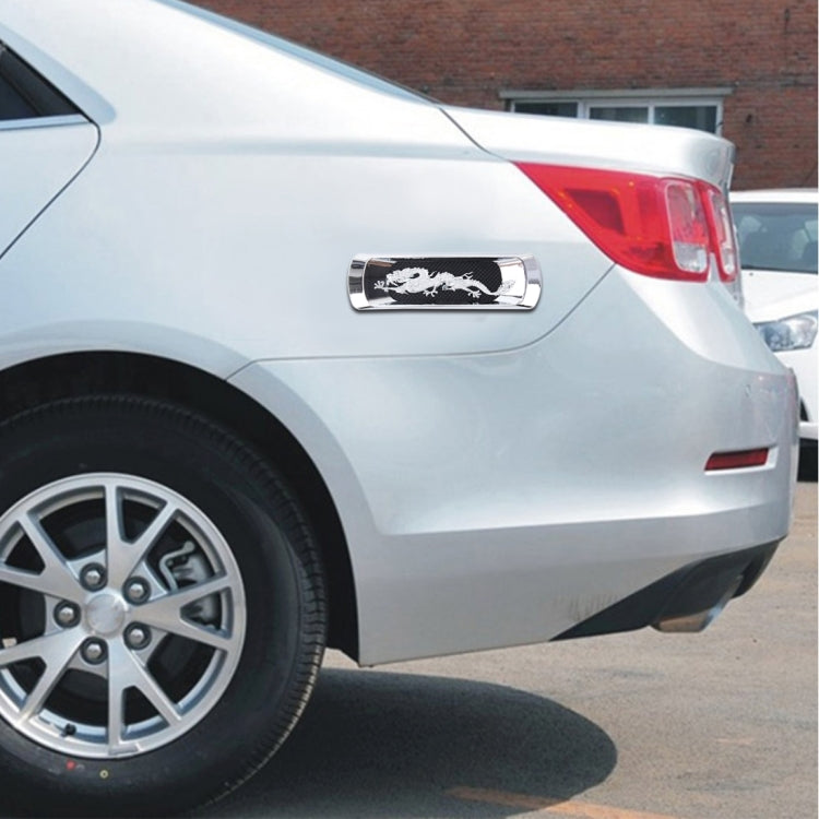 2 PCS Car Plastic Decorative Sticker, Size: 17.5 x 4.5cm(Silver)