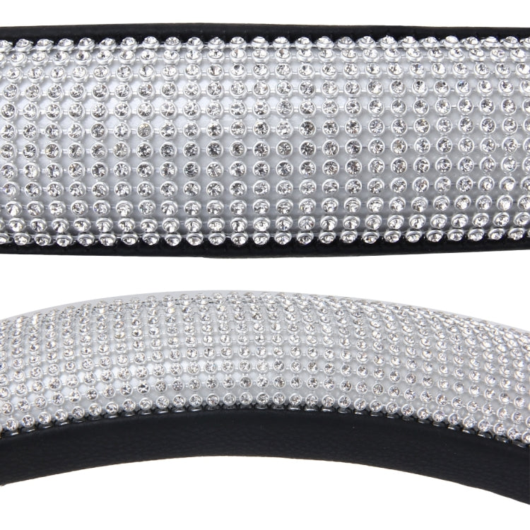 Car Steering Wheel Cover Luxury Steering Wheel Covers with Diamond Decoration Four Seasons General(Black)