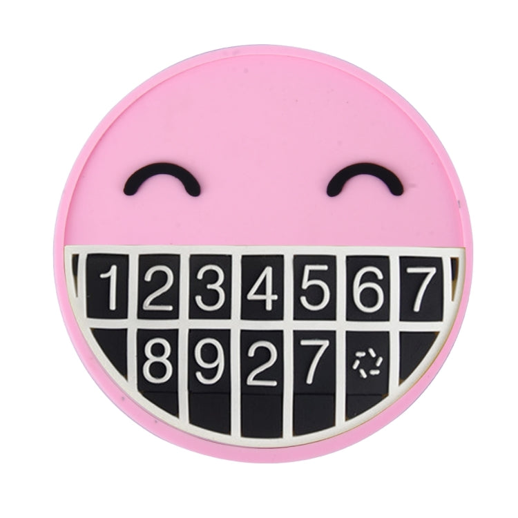 Car Auto Rubber Smiling Face Shape Parking Sign Card
