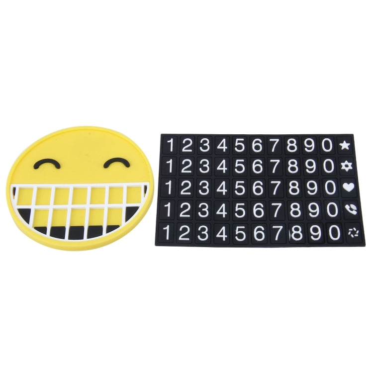 Car Auto Rubber Smiling Face Shape Parking Sign Card