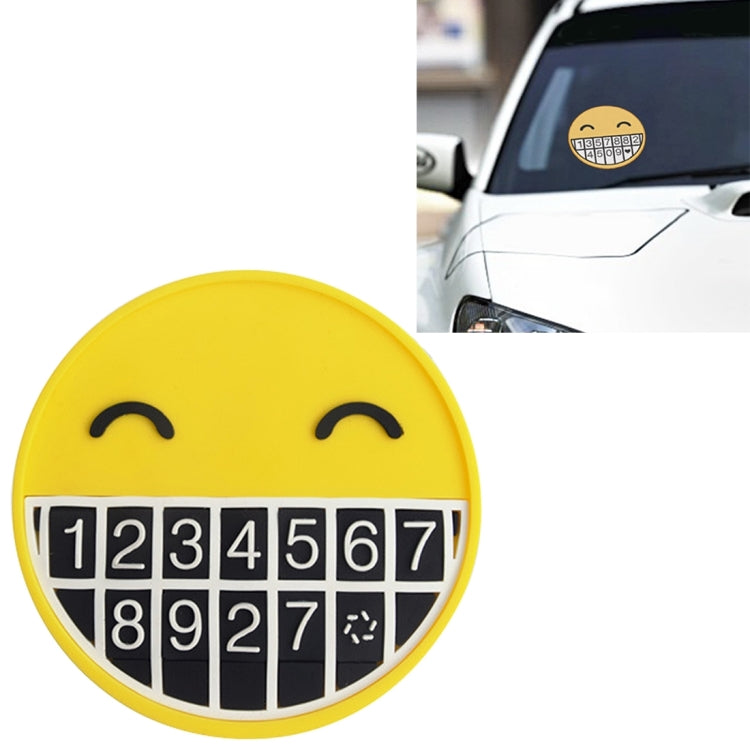 Car Auto Rubber Smiling Face Shape Parking Sign Card