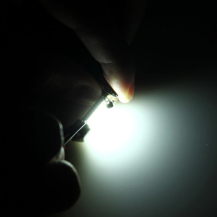 2 PCS 2W 100 LM 6000K 31MM Bicuspid Port Car Dome Lamp LED Reading Light with 16 SMD-4014 LED Lamps, DC 12V(White Light)