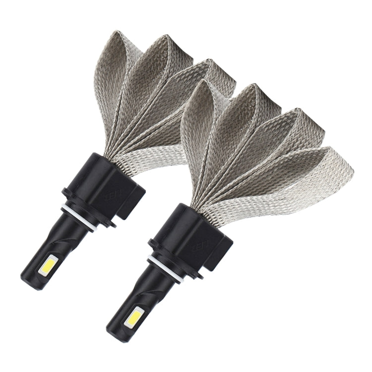 2 PCS S7 9006 40W 3200 LM 6000K IP68 Car Headlight with 2 COB Lamps and Heat Dissipation Cable, DC 9-30V(White Light)