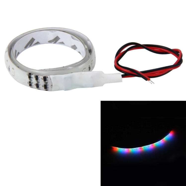5 PCS 30cm Colorful Water Flowing Chassis Decorative Strip Light with 32 SMD-2835 LED Lamps for Car Motorcycle Electric Bike, DC 12V