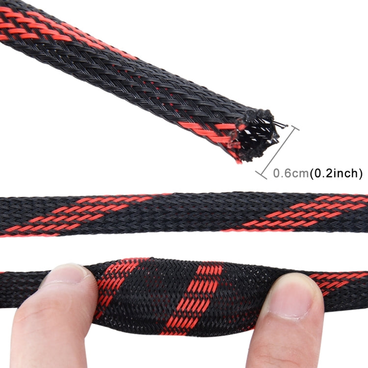 100m Car Nylon Weave Audio Cable Protective Cover