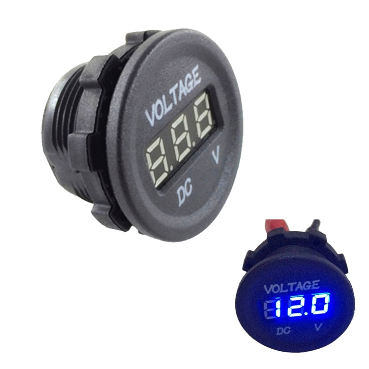 Car Motorcycle Battery Voltage Meter Gauage with LED Diplay, DC 12-24V