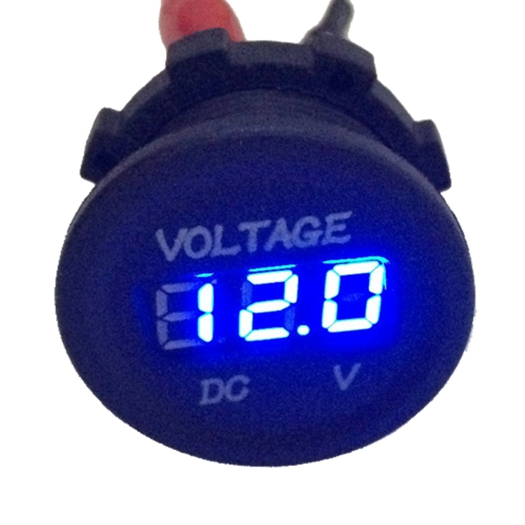 Car Motorcycle Battery Voltage Meter Gauage with LED Diplay, DC 12-24V
