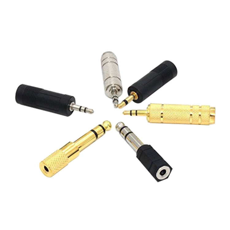 2 PCS 6.35mm to 3.5mm + 4 PCS 3.5mm to 6.35mm Male to Female Plug Stereo Audio Cable Adapt