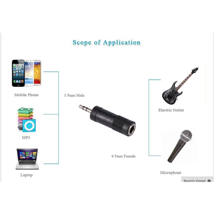 2 PCS 6.35mm to 3.5mm + 4 PCS 3.5mm to 6.35mm Male to Female Plug Stereo Audio Cable Adapt