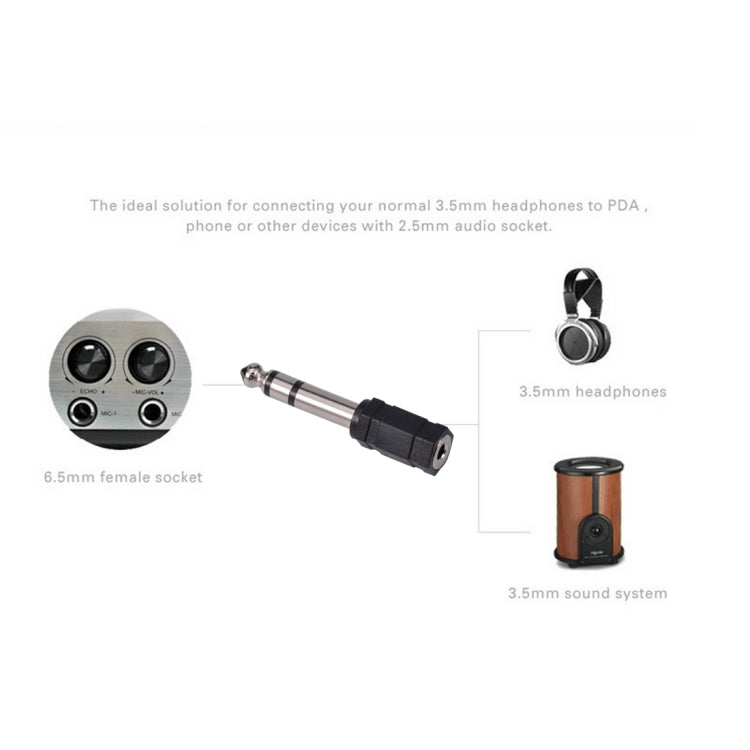 2 PCS 6.35mm to 3.5mm + 4 PCS 3.5mm to 6.35mm Male to Female Plug Stereo Audio Cable Adapt