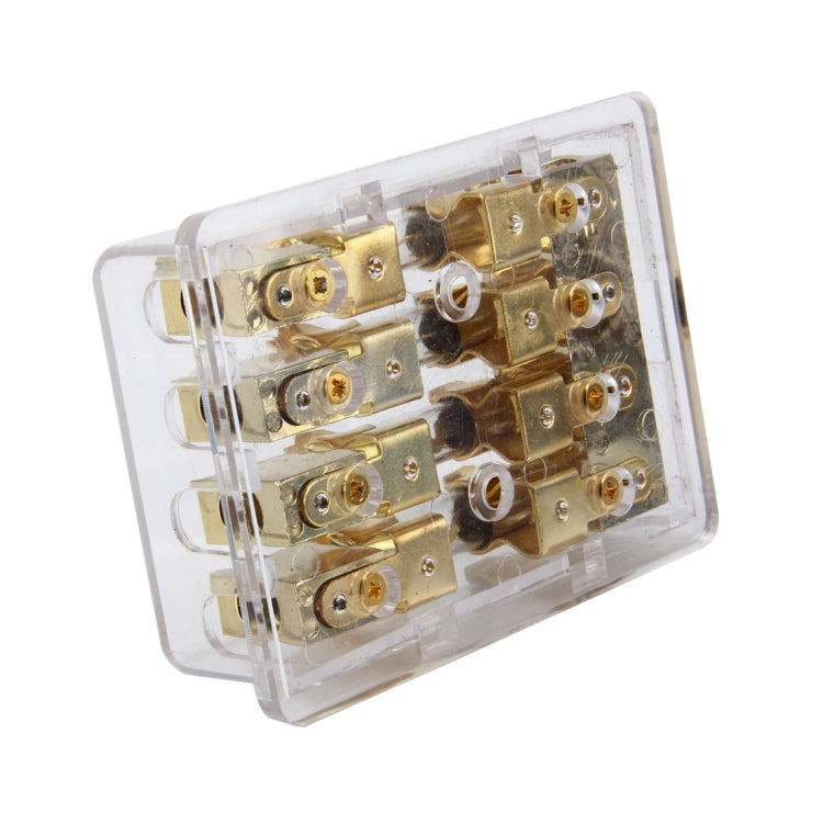 Car Auto 60A 1 in 4 Ways Glass Fuse Holder Blade Fuse Holder for Car Audio Amplifier