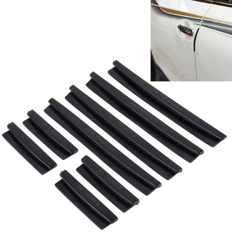 FR JG-031 8 PCS Rubber Car Side Door Edge Protection Guards Cover Trims Stickers
