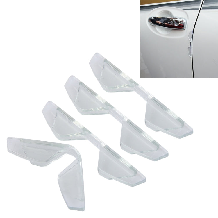 3R 3R-2107 4 PCS Rubber Car Side Door Edge Free Bending Protection Guards Cover Trims Stickers