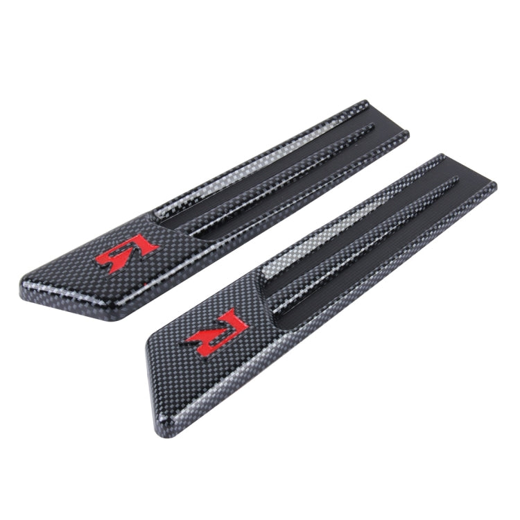 Yuesheng 2 PCS Car Side Air Intake Flow Vent Fender Decorative Stickers Cover
