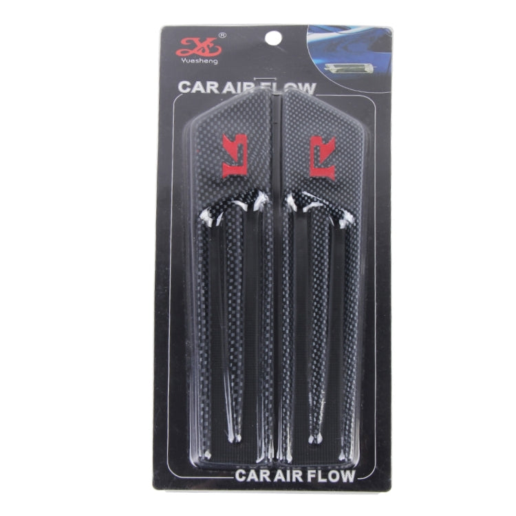 Yuesheng 2 PCS Car Side Air Intake Flow Vent Fender Decorative Stickers Cover