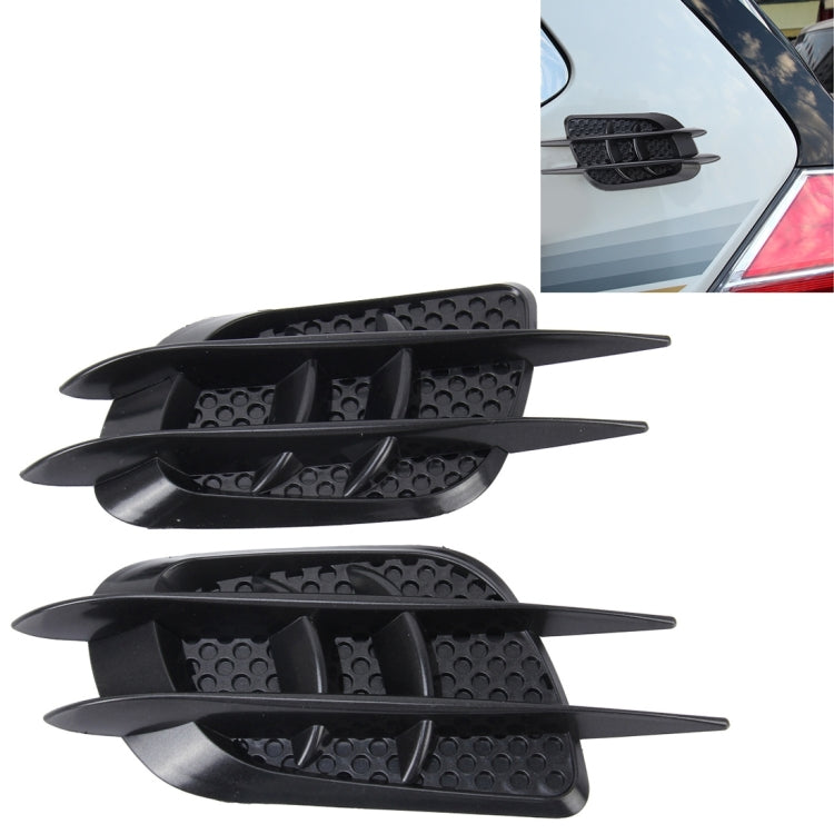 OUSHIBA OB-514 2 PCS JDM Style Car Decorative Air Flow Intake Turbo Bonnet Hood Side Vent Grille Cover Sticker