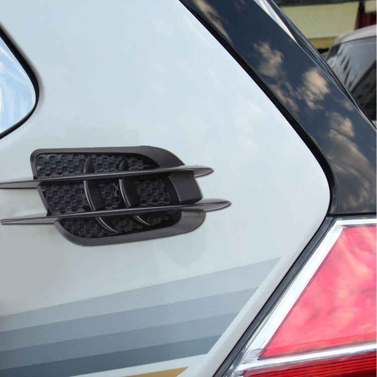 OUSHIBA OB-514 2 PCS JDM Style Car Decorative Air Flow Intake Turbo Bonnet Hood Side Vent Grille Cover Sticker