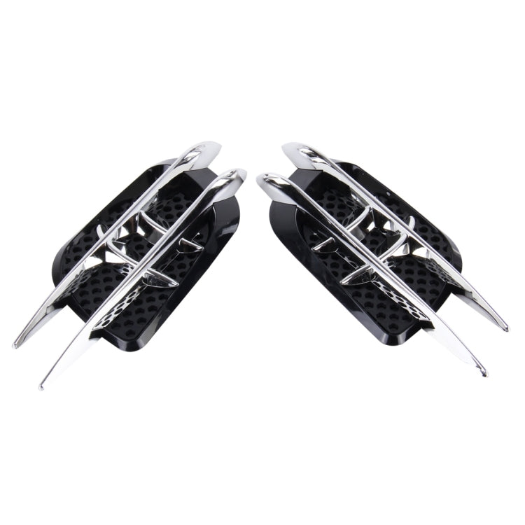 OUSHIBA OB-514 2 PCS JDM Style Car Decorative Air Flow Intake Turbo Bonnet Hood Side Vent Grille Cover Sticker