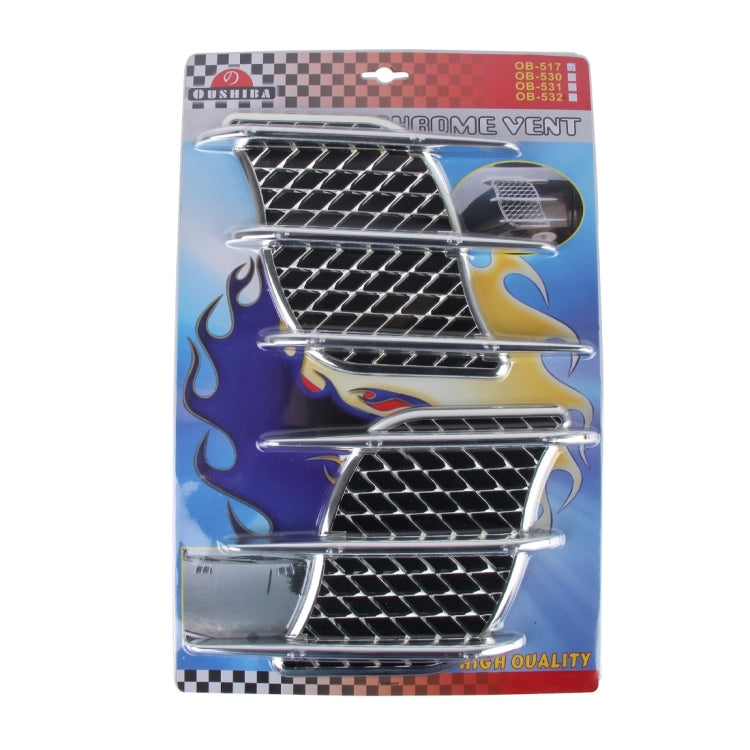 OUSHIBA OB-517 2 PCS Hood Side Shark Gill Simulation Air Flow Vent Sticker for Car Decoration
