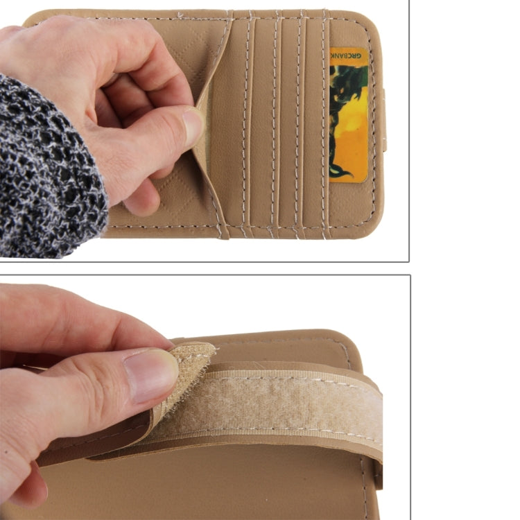 FUDAOCHE Multi-functional Auto Car Sun Visor Sunglasses Holder Card CD Storage Holder Pouch Bag