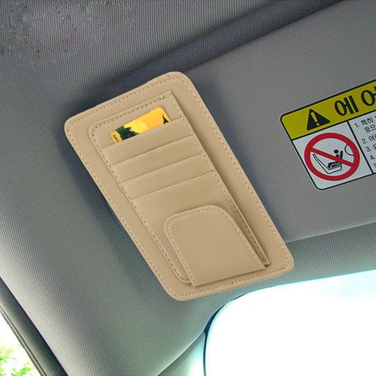 FUDAOCHE Multi-functional Auto Car Sun Visor Sunglass Holder Card CD Storage Holder Pouch Bag