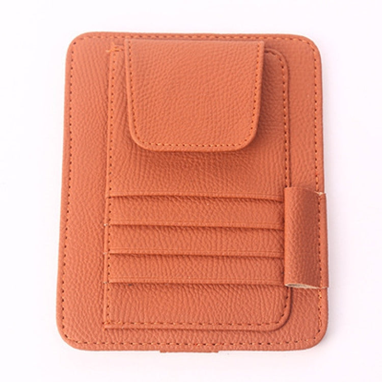 FUDAOCHE Multi-functional Auto Car Sun Visor Sunglass Holder Card CD Storage Holder Pouch Bag