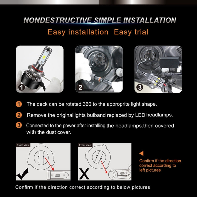 2 PCS D6 H7 20W 6000K 2500LM IP65 Car LED Headlight Lamps, DC 12V