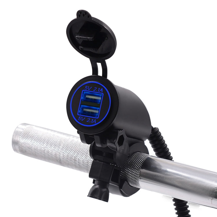 Motorcycle Faucet Dual USB Charger DC12-24V 4.2A IP66 with Aperture