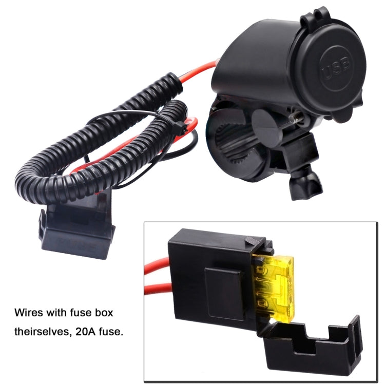 Motorcycle Faucet Dual USB Charger DC12-24V 4.2A IP66 with Aperture