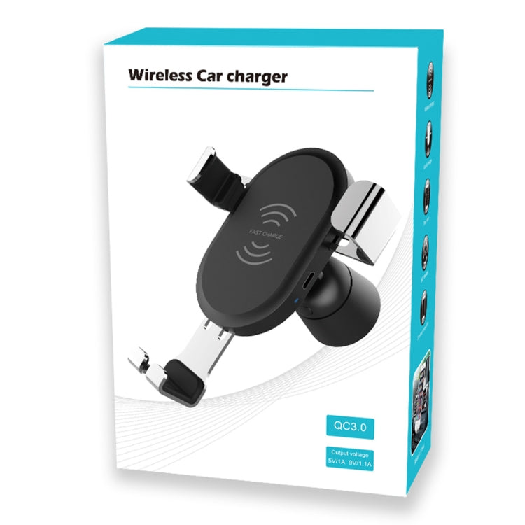 BQ001 10W Car QC 3.0 Fast Charging Wireless Charger