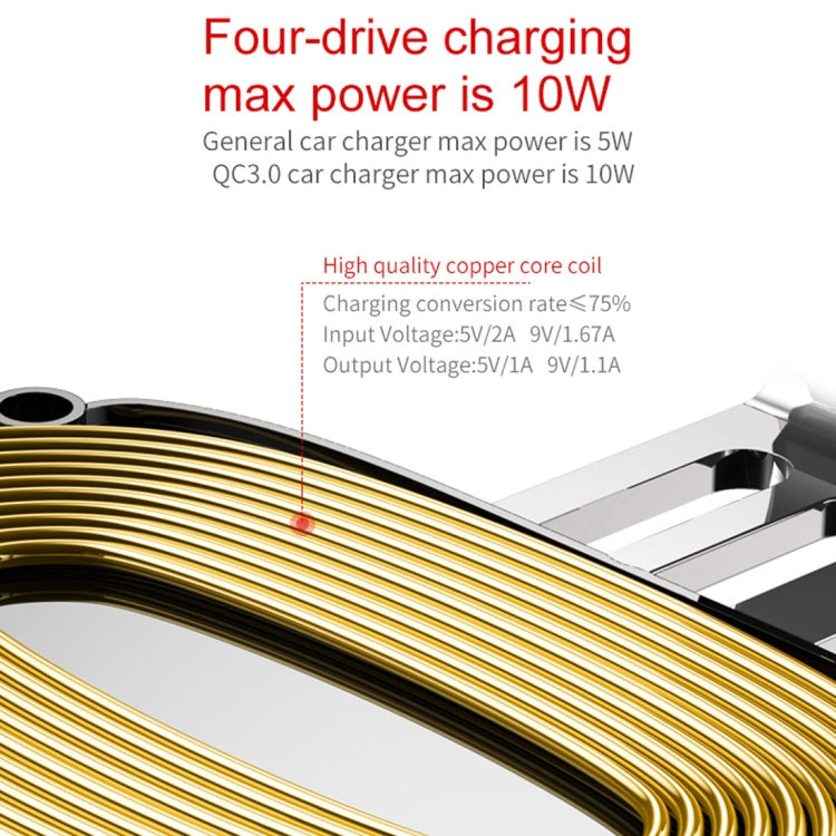 BQ001 10W Car QC 3.0 Fast Charging Wireless Charger