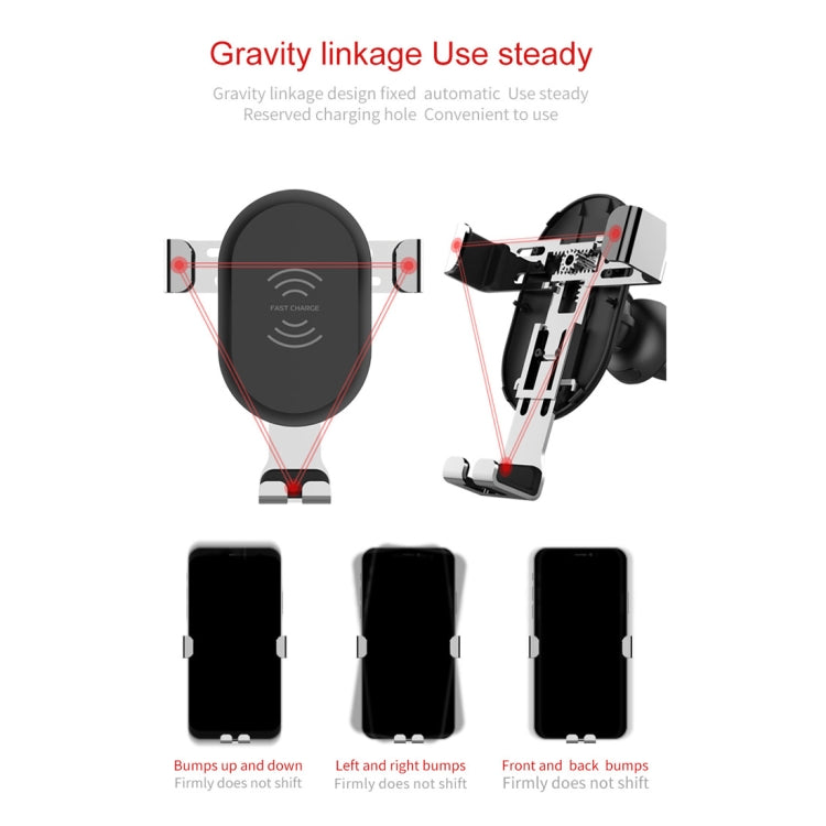 BQ001 10W Car QC 3.0 Fast Charging Wireless Charger