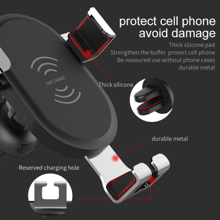 BQ001 10W Car QC 3.0 Fast Charging Wireless Charger