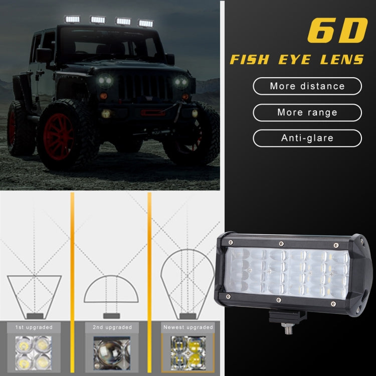 7 inch Four Rows 35W 2000LM 6000K Car Truck Off-road Vehicle LED Work Lights Spotlight