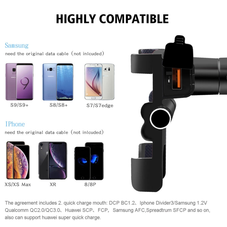 Motorcycle Waterproof QC 3.0 USB Port Fast Charger Adapter Aluminum Alloy Rearview Mirror Holder with Switch (Black)