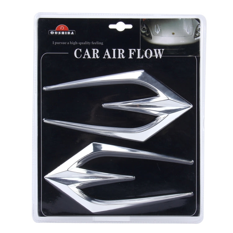 2 PCS Car Shark Gills Style Side Air Intake Flow Vent Fender Decorative Stickers Cover