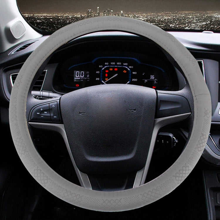 Knit Weave Texture Universal Leather Car Steering Wheel Cover Sets Four Seasons General