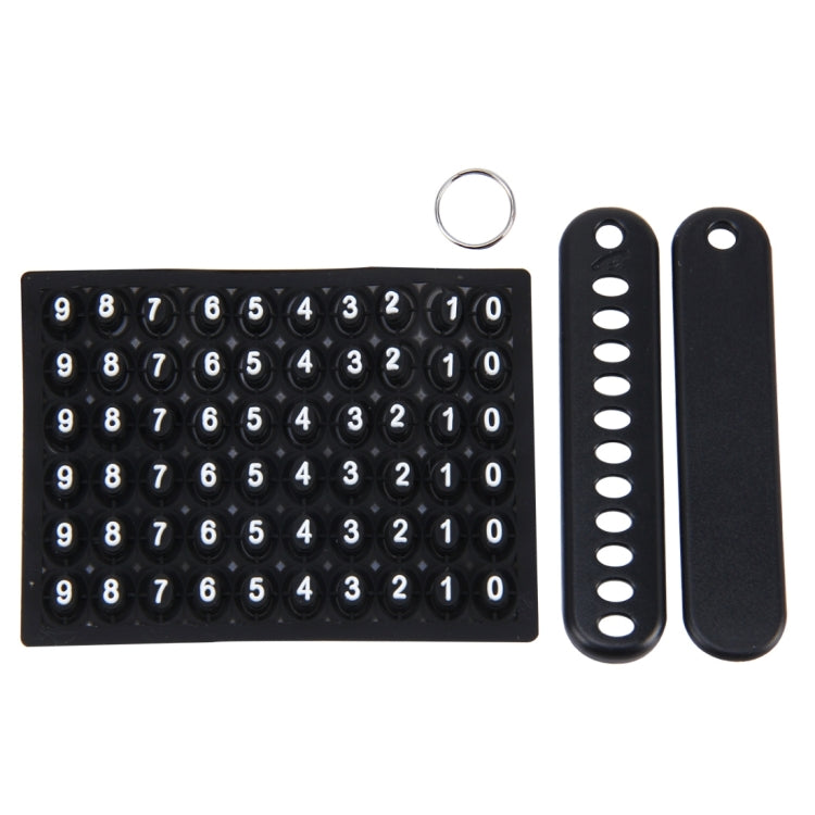 Car Auto Universal Anti-lost Key Ring with Rubber Random Telephone Number Installation