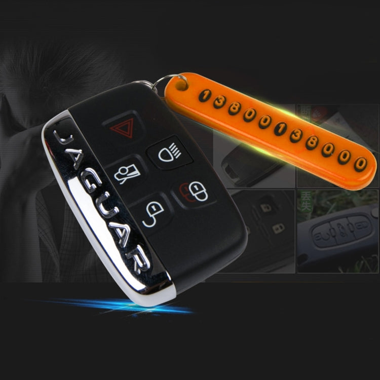 Car Auto Universal Anti-lost Key Ring with Rubber Random Telephone Number Installation