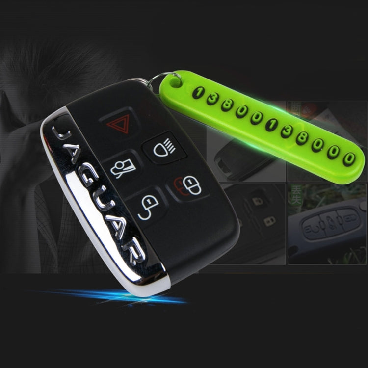 Car Auto Universal Anti-lost Key Ring with Rubber Random Telephone Number Installation