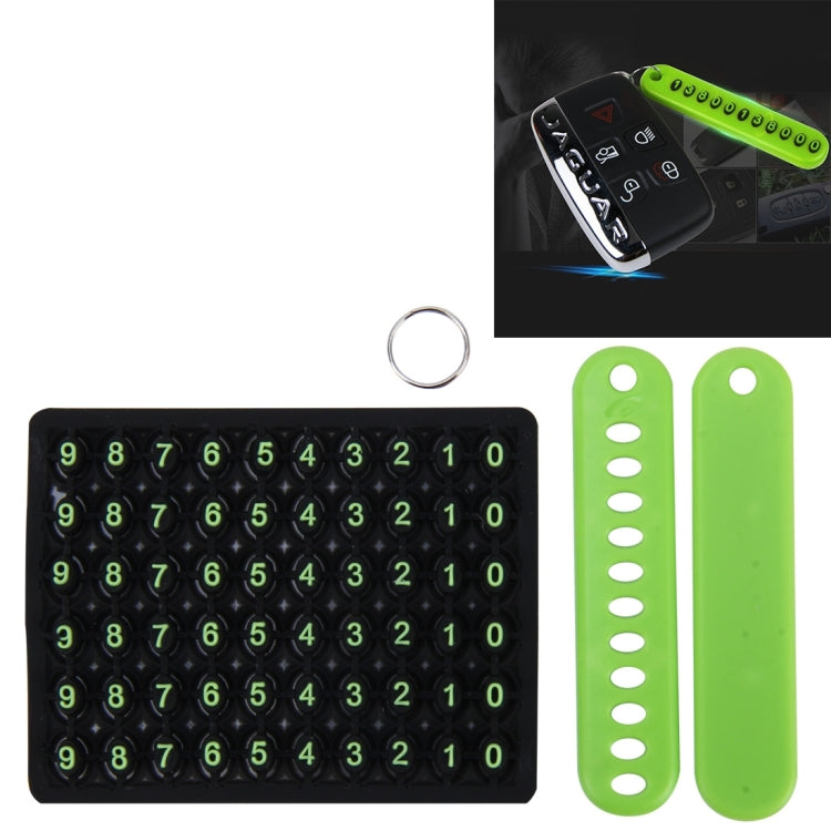 Car Auto Universal Anti-lost Key Ring with Rubber Random Telephone Number Installation