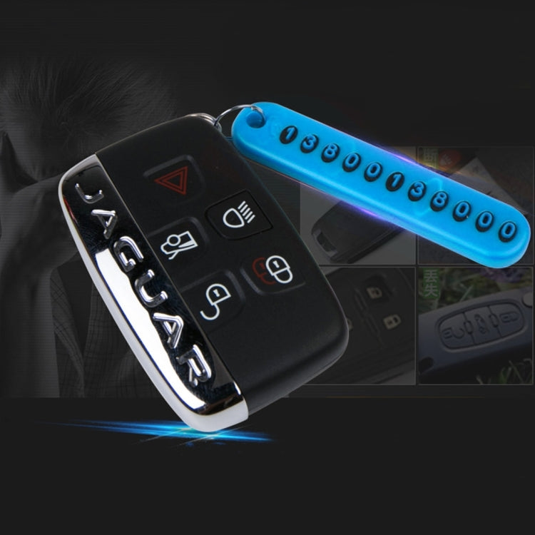 Car Auto Universal Anti-lost Key Ring with Rubber Random Telephone Number Installation
